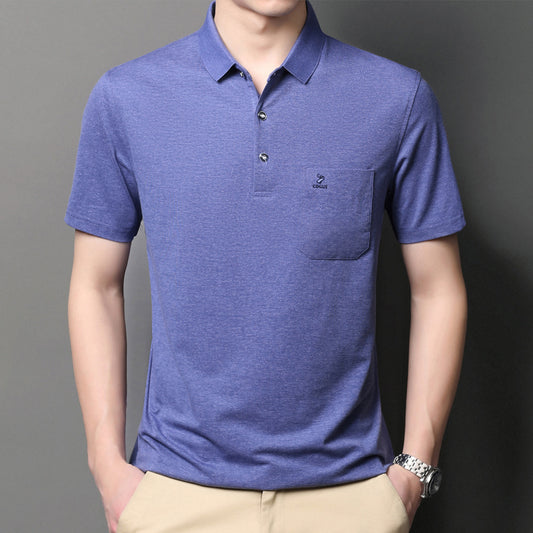 Short-sleeved Solid Color T-shirt Polo Shirt T-shirt